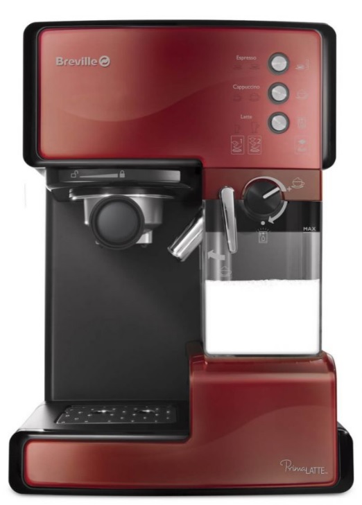 Ekspres do kawy kolbowy Breville Prima Latte czerwony VCF046X